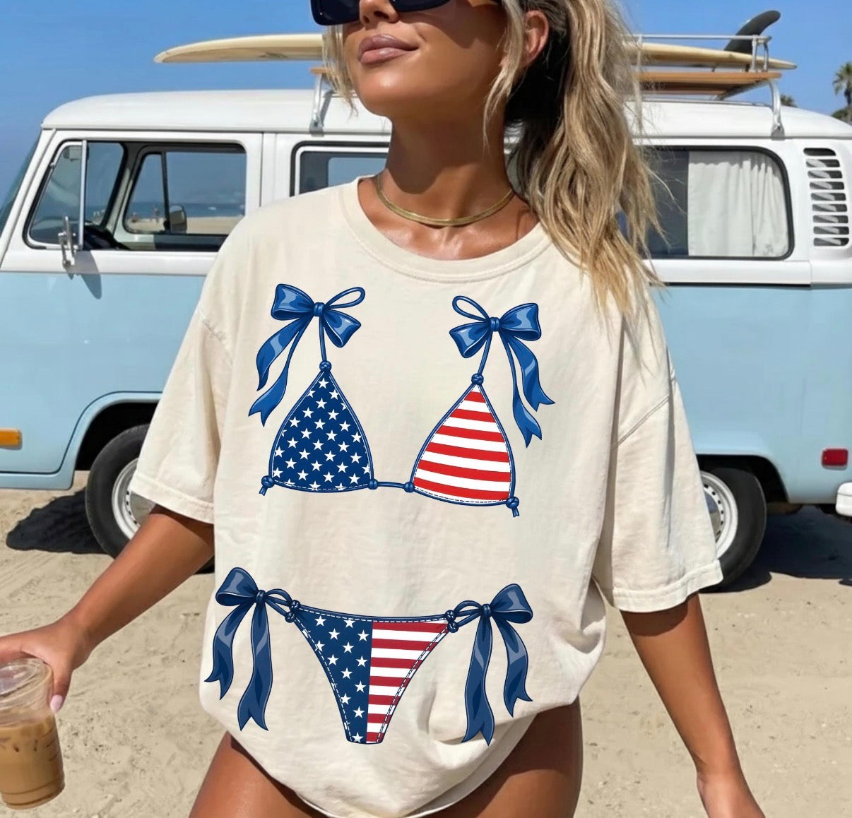 Bikini Top America Girl Summer 4th Of July