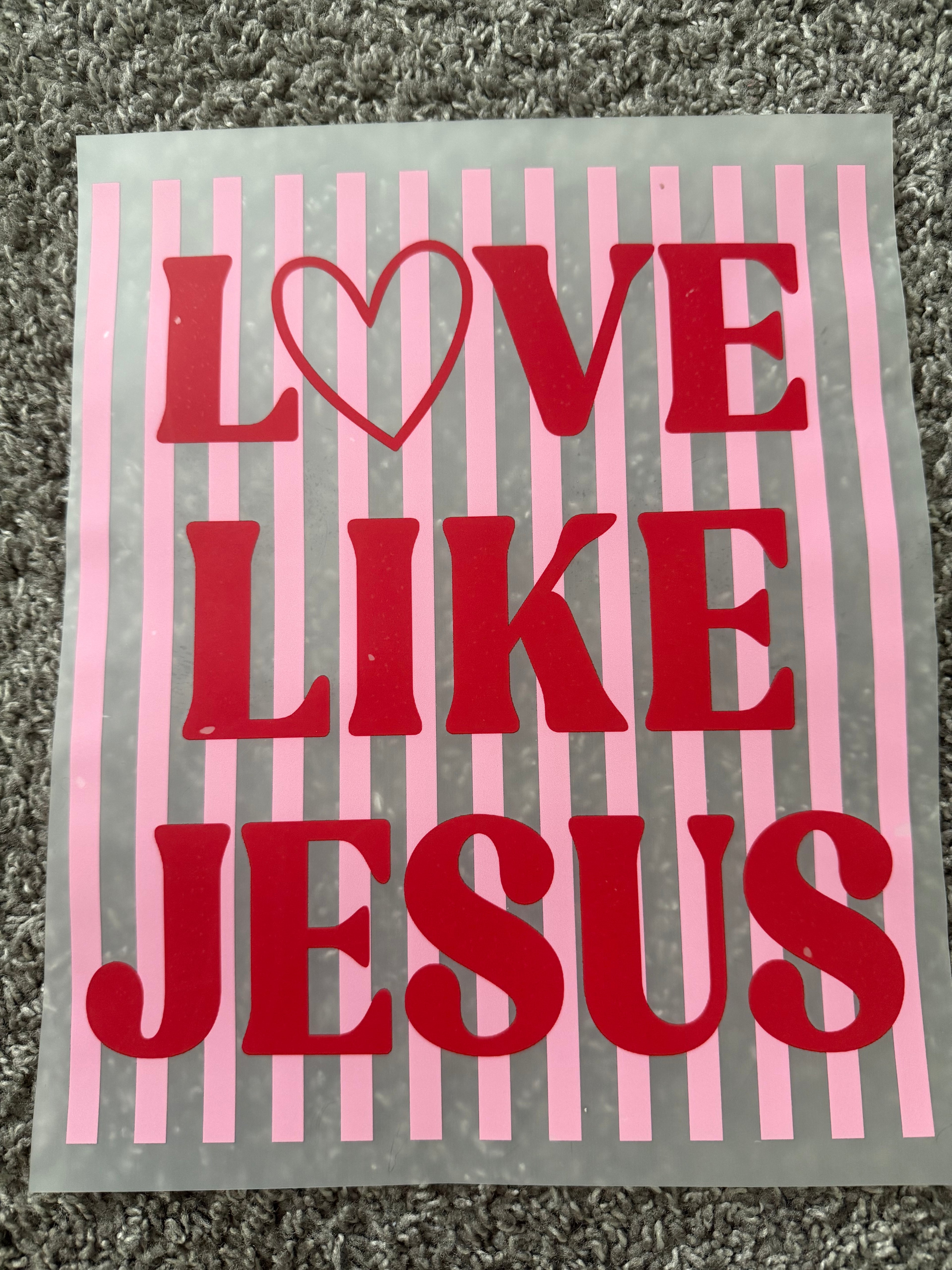 Pink & red love like Jesus