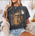 Golden retriever drinking coffee